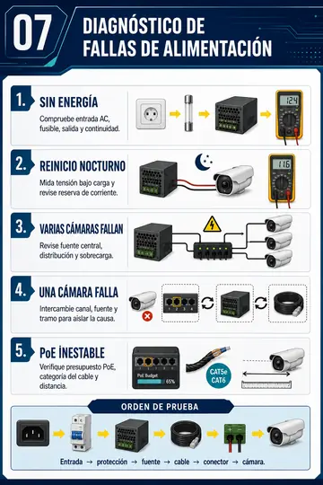 Diagnostic d'alimentation et chute de tension en ligne