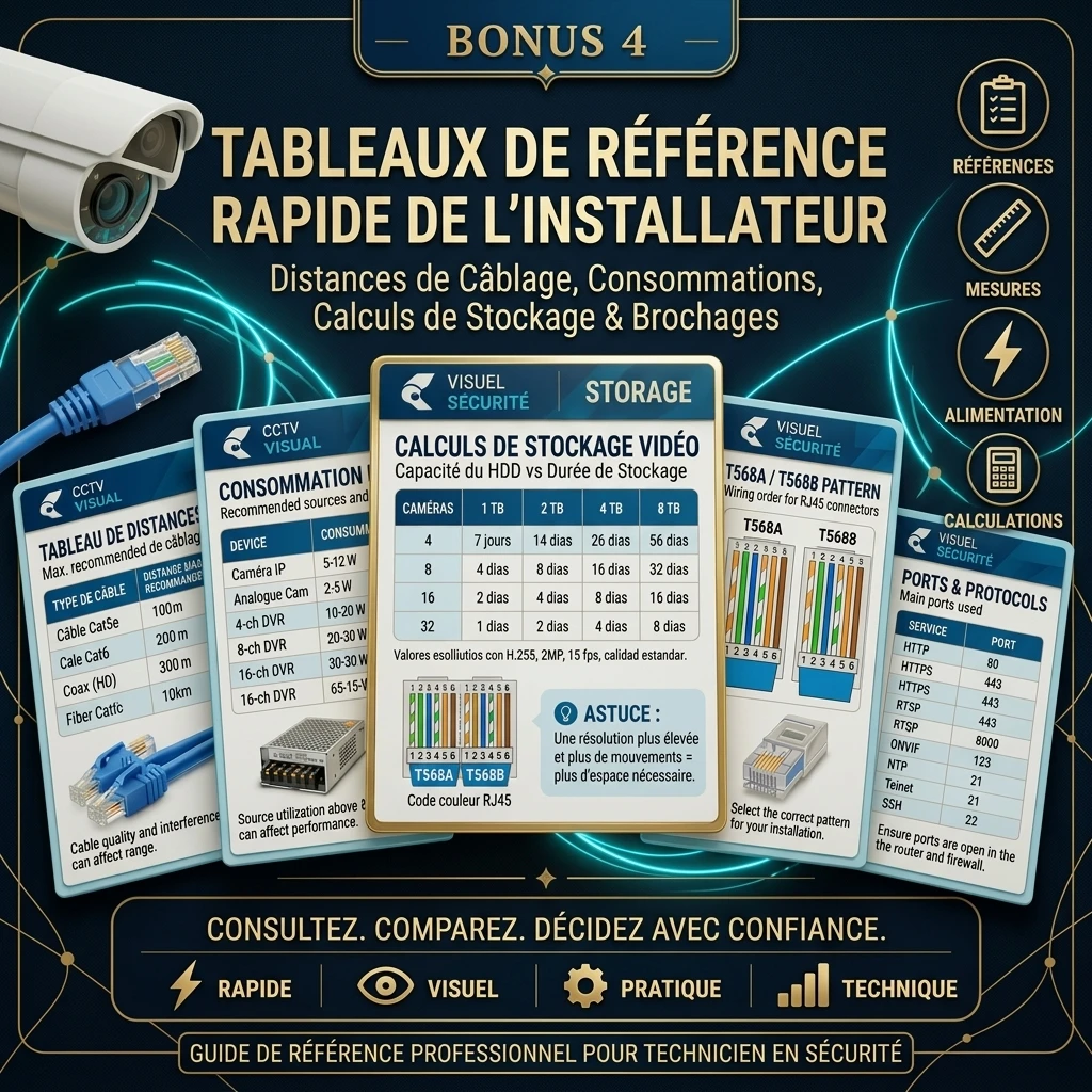 Tableaux de Référence Rapide de l'Installateur